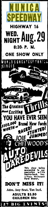 Nunica Speedway - August 1951